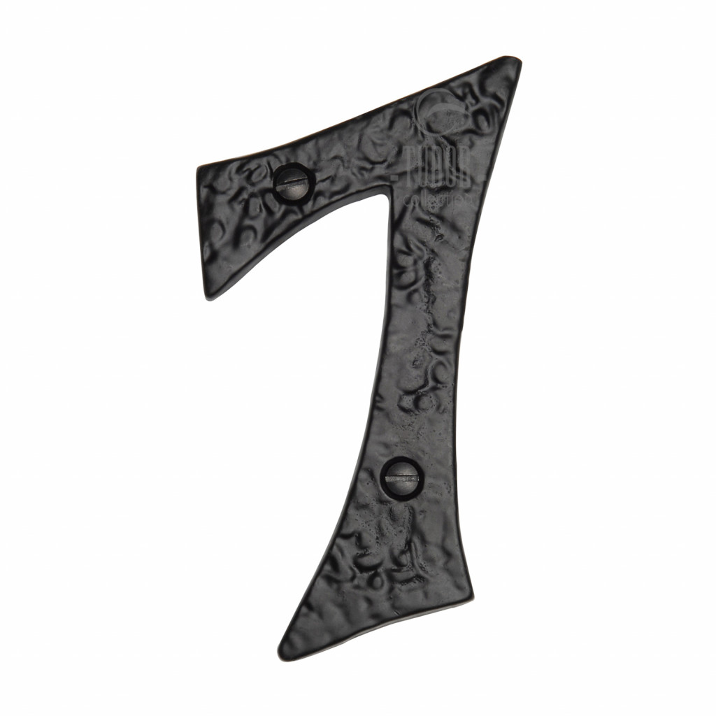 M Marcus Tudor Rustic Black Numeral 7 size 102mm